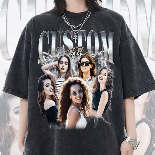 Custom Your Own Bootleg Comfort Color T-Shirt,Customize photo girlfriend face Idea Tee,Custom Rap Tee T-shirt,Gift For Him,Gift For Her,y2k,