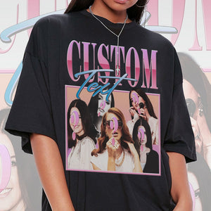 Custom Your Own Bootleg Comfort Color T-Shirt,Customize photo girlfriend face Idea Tee,Custom Rap Tee T-shirt,Gift For Him,Gift For Her,y2k,