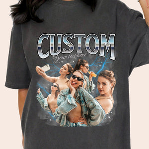 Custom girlfriend face shirt Valentine t-shirt Bootleg Rap Tee with girlfriend faces Vintage 90s photo tshirt Retro tee with face on it