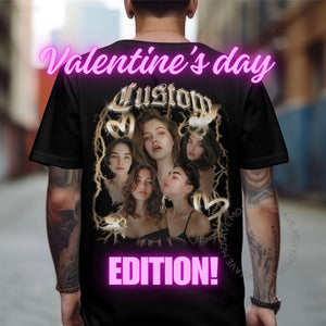 Valentine Day, Custom Rap Tee Bootleg, Vintage Custom Shirt, Boyfriend Shirt, Design Personalized Gift, Vintage Graphic Tshirt