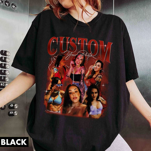 Custom Bootleg Rap Tee, Vintage Custom Funny Rap Shirt, Custom Photo Vintage 90s T Shirts, Insert Your Design, Custom Girlfriend Shirt