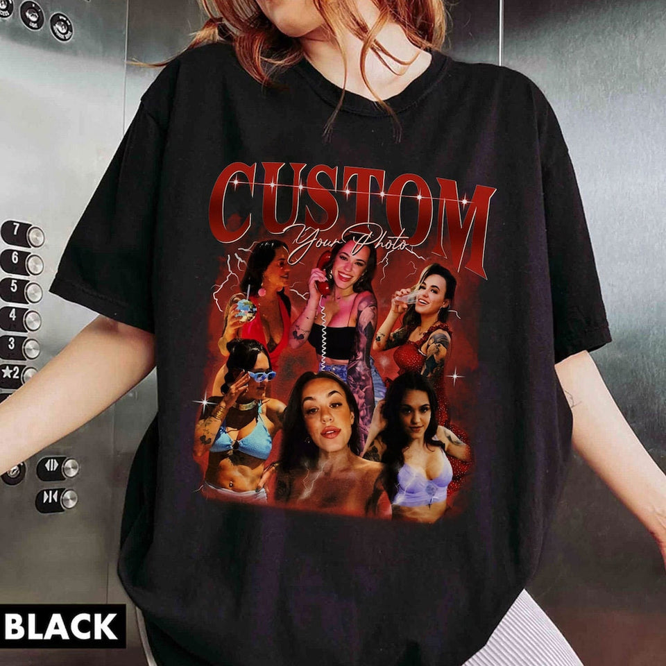 Custom Bootleg Rap Tee, Vintage Custom Funny Rap Shirt, Custom Photo Vintage 90s T Shirts, Insert Your Design, Custom Girlfriend Shirt