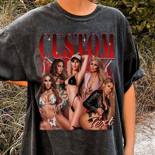 Personalized Bootleg Rap Tee, Vintage 90s Bootleg Idea Shirt, Custom Girlfriend Face Tee, Custom Your Bootleg Shirt, Insert Your Photo Here