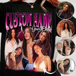 Custom Bootleg Tee For Boyfriend , Retro Bootleg Rap Tee, Custom Bootleg Tees Funny, Personalized Your Photo, Vintage Graphic 90s T-shirt