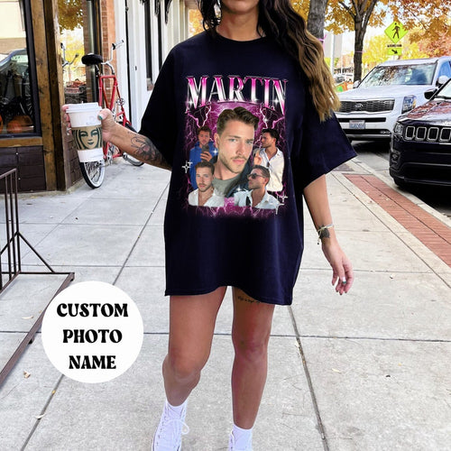 Custom Bootleg Rap Tee Custom Your Own Bootleg Shirt 90s Vintage Custom Photo Tshirt Gift Valentine Day Funny Tshirt Custom Your Own Bootleg