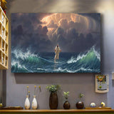 Jesus Walks On Water - Matte Canvas