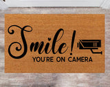 Simile you are on Camera Pet Lover Gift Christmas Rug Family Name Rug New Year Gift Anniversary Gift