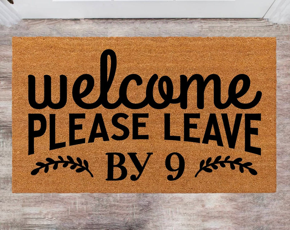 Welcome Please Leave Custom Cute Doormat Family Name Rug Monogram Rug Closing Gift Funny Doormat