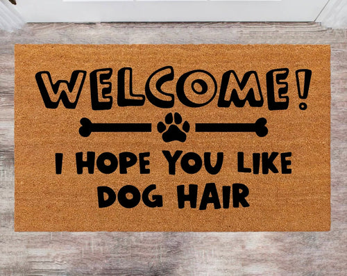 I Hope You Like Dog Hear Cute Pet Doormat Front Door Rug Last Name Rug Monogram Rug Closing Gift Funny Doormat