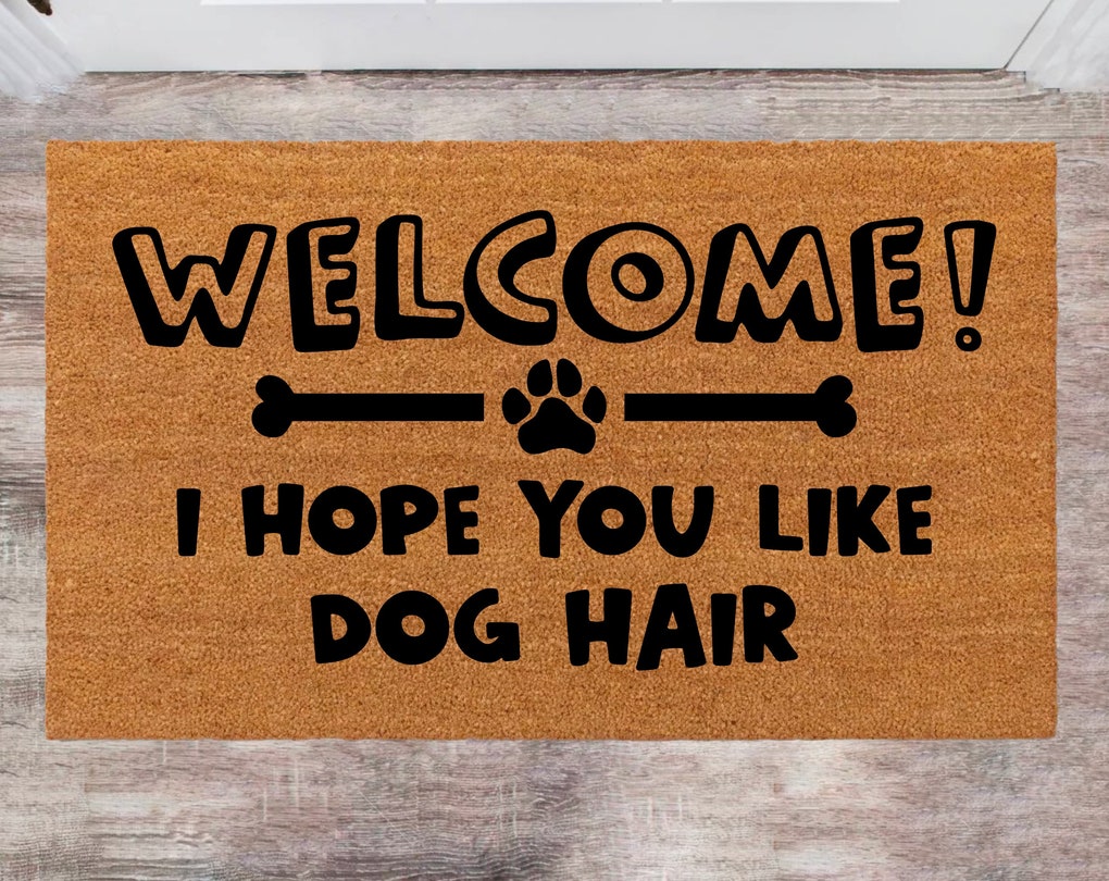 I Hope You Like Dog Hear Cute Pet Doormat Front Door Rug Last Name Rug Monogram Rug Closing Gift Funny Doormat