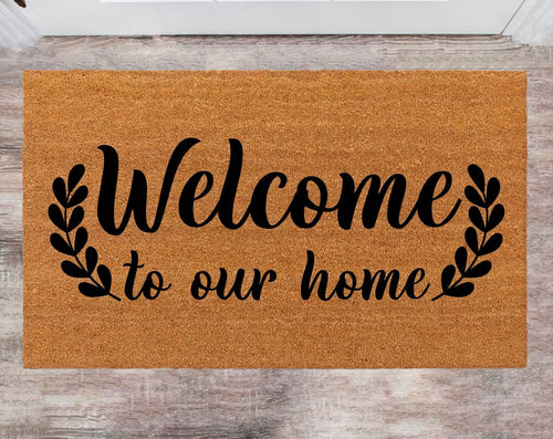 Welcome To Our Home Pet Lover Gift Christmas Rug Last Name Doormat Family Name Rug New Year Gift