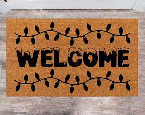 Christmas Welcome Rug Family Name Rug New Year Gift Anniversary Gift Monogram rug Wedding Gift
