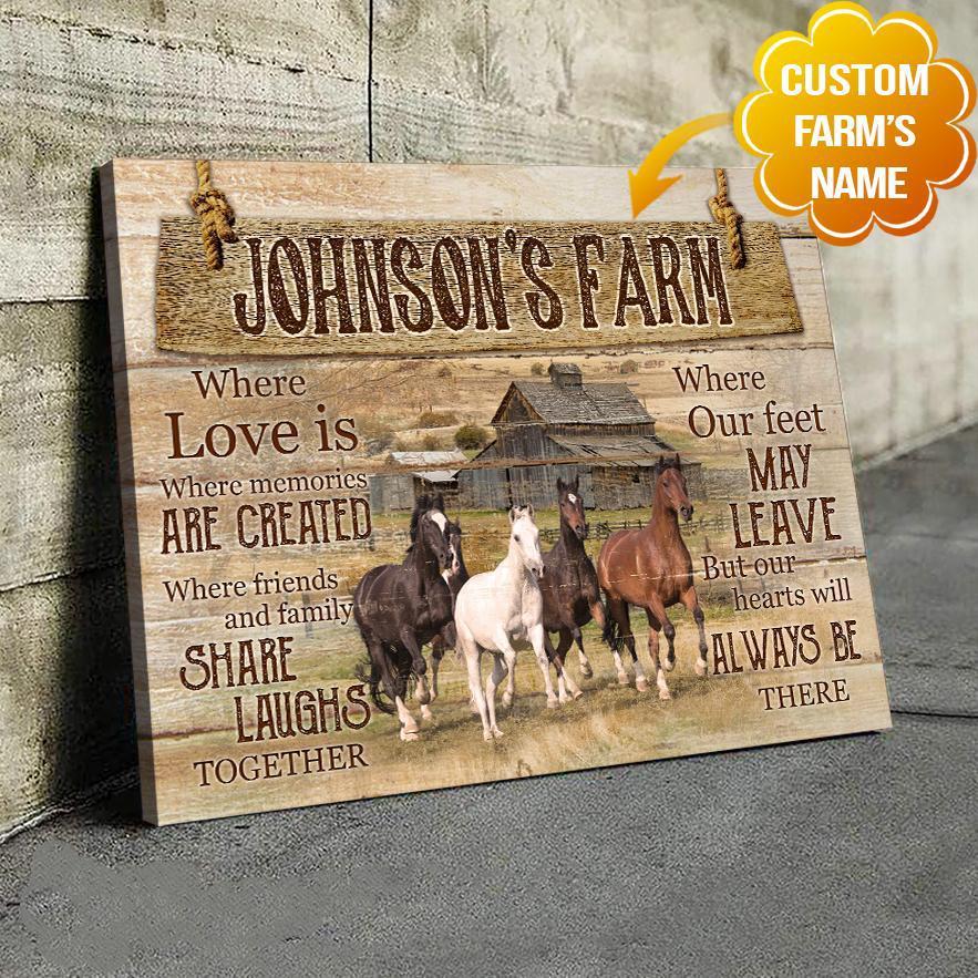 Rustic Horses Canvas And Poster, Canvas Wall Art, Wall Decor Visual Art