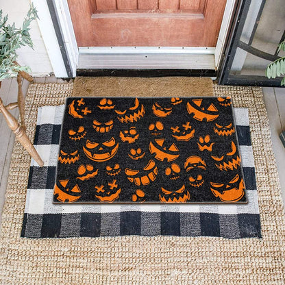 Scary Pumpkin Face Halloween Doormat | Best Outdoor Halloween Decoration