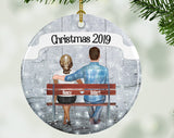 Custom Couple Ornament, Christmas Gift, Custom Christmas Gift, Anniversary Gift, Wedding Gift,