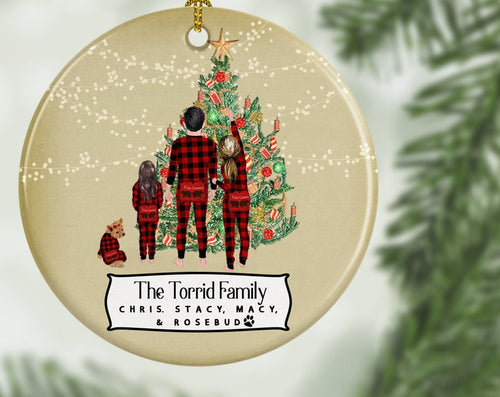 Custom Family Ornament, Unique Family Gift,Home Decor, Blended Family Gift,Single Parent Gift, Adoption Gift, Anniversary Gift,