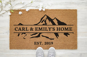 Custom Family Name Doormat - Housewarming Gift - Wedding Gift - Anniversary Gift - Personalized Doormat