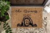 Newfoundland Dog Personalized Doormat Custom Doormat Welcome Mat Housewarming Gift Last Name Door Mat