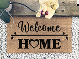 Welcome Home Coir Doormat - Cute Door Mat Anniversary New Home Wedding Gift