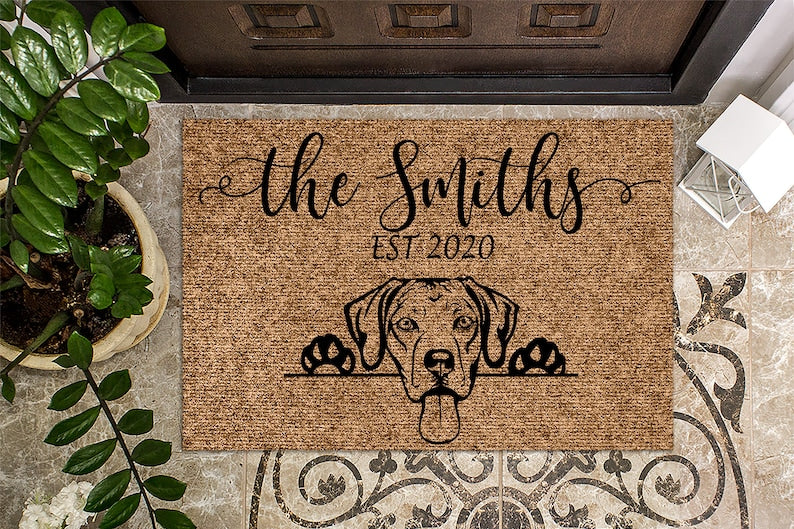 Rhodesian Ridgeback Personalized Door mat Dog Custom Doormat Welcome Mat Housewarming Gift Last Name Doormat