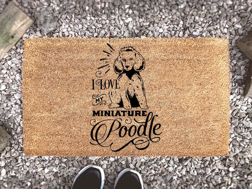 Miniature Poodle Doormat - Dog Lover Gift - Dog Decor - Pet - Poodle Gifts