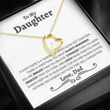 Daughter Necklace - Braver, Stronger, Smarter and Loved more than you know - Gold Forever Love Necklace