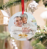 Personalized Christmas 50Th Wedding Anniversary Ornament Photo Wedding Christmas Ornament Keepsake, Christmas Ornament, Custom Ornament.
