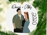 Customizable Ornament, Couple Ornament, Personalized Christmas Ornament, Portrait Gifts For Couple, Portrait, Hand Drawn Ornament, Handmade