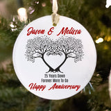 25 Years Anniversary Christmas Ornament, 25Th Anniversary Keepsake, 25Th Anniversary, Custom Anniversary Ornament, 25Th Wedding Anniversary