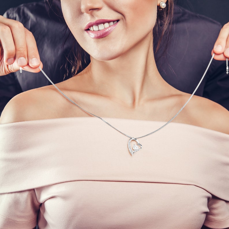 Wife Girlfriend Necklace Gift - Funny Valentines Gift - You Give Me Boner - A Heart On An Affection Erection - Forever Love Necklace LX033B