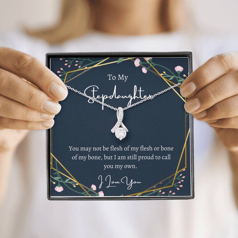 Necklace for Stepdaughter, To My Stepdaughter Necklace Call You My Own, Stepdaughter Birthday, Stepdaughter Wedding Gift, Alluring Beauty Necklace