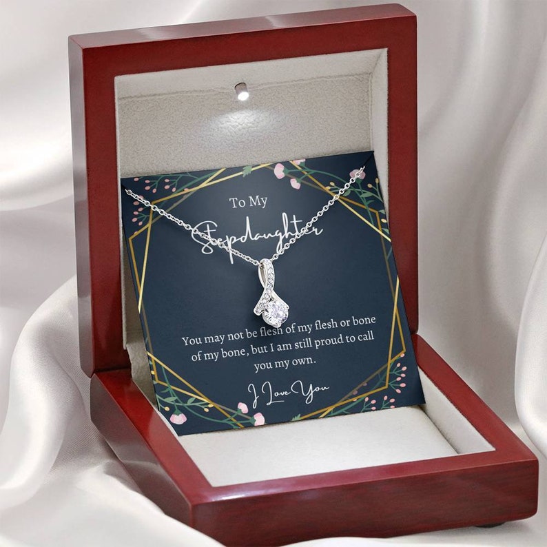 Necklace for Stepdaughter, To My Stepdaughter Necklace Call You My Own, Stepdaughter Birthday, Stepdaughter Wedding Gift, Alluring Beauty Necklace