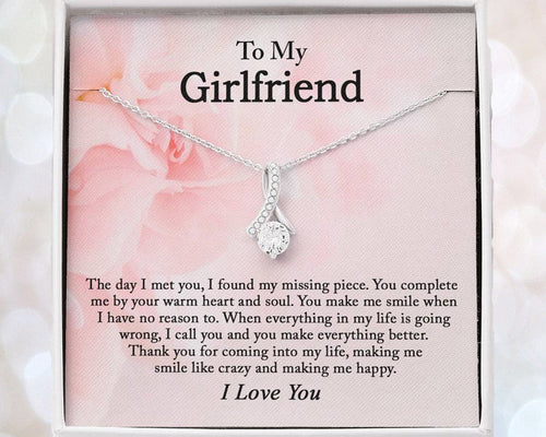 To My Girlfriend Necklace, Anniversary Gift for Girlfriend, Girlfriend Necklace, Girlfriend Birthday, Valentines Day Gift For Girlfriend, Alluring Beauty Necklace