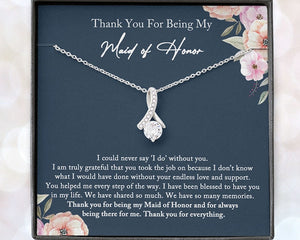 Maid of Honor Thank You Gift From Bride, Maid of Honor Gift Alluring Beauty Necklace, Matron of Honor Gift, Bridesmaid Gift, Thank You Gift From Bride