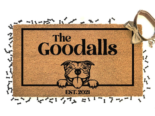 Staffordshire Bull Terroir - Dog Door Mat - Dog Lover Doormat - Custom Pet Breed - Personalized Animal Doormat - Cute