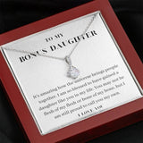 To My Bonus Daughter Necklace, Birthday Gift For Bonus Daughter, Stepdaughter, Graduation Gifts Alluring Beauty Necklace