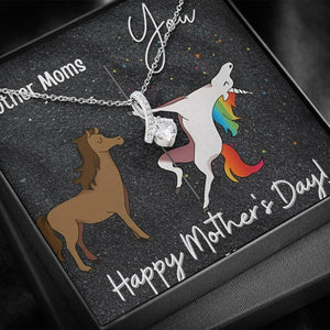 Jewelry, Necklace, Message Card, Horse, Unicorn, Happy Mother's Day Gift, Alluring Beauty Necklace Gift To Mom From Daughter Son Children