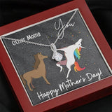 Jewelry, Necklace, Message Card, Horse, Unicorn, Happy Mother's Day Gift, Alluring Beauty Necklace Gift To Mom From Daughter Son Children