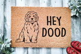 Hey Dood Golden Doodle Dog Goldendoodle Doormat Labradoodle Doormat Welcome Mat Housewarming Gift Cute Dog Puppy