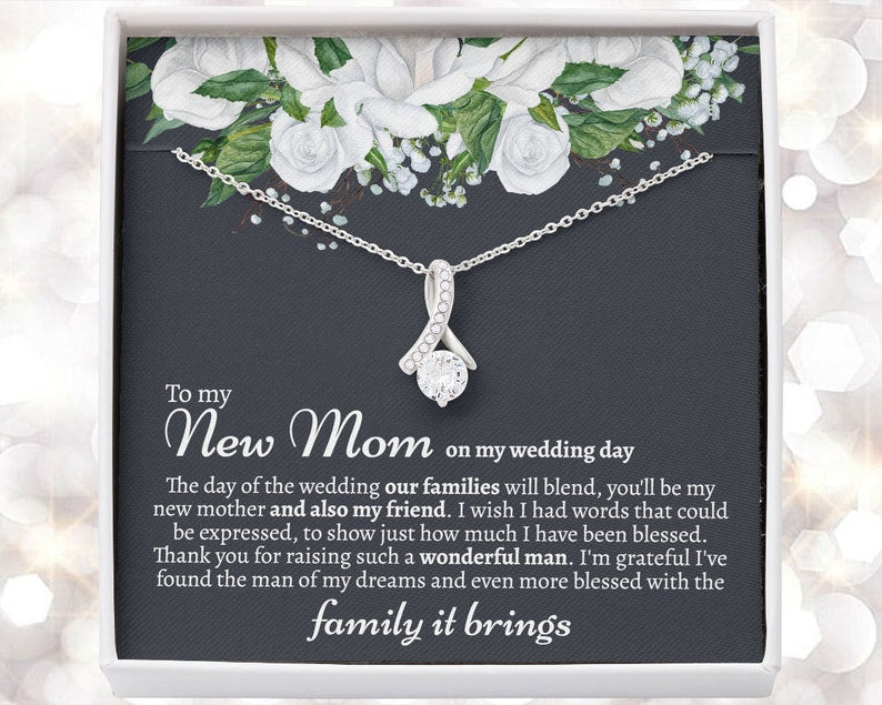 Sentimental Mother In Law Wedding Gift From Bride, Mother of the Groom Necklace, Future Mother in Law Wedding Gift, Gift For Mother-In-Law, Alluring Beauty Necklace