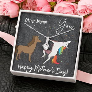 Jewelry, Necklace, Message Card, Horse, Unicorn, Happy Mother's Day Gift, Alluring Beauty Necklace Gift To Mom From Daughter Son Children