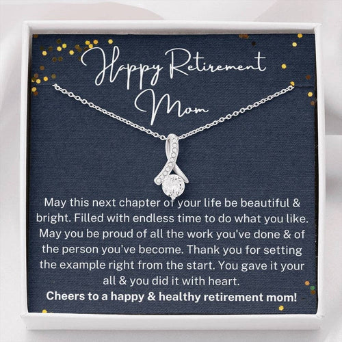 Mom Retirement Alluring Beauty Necklace Gift, Retirement Gift For Mom, Gift For Retiring Mother, Happy Retirement Gift, Best Retirement Gift