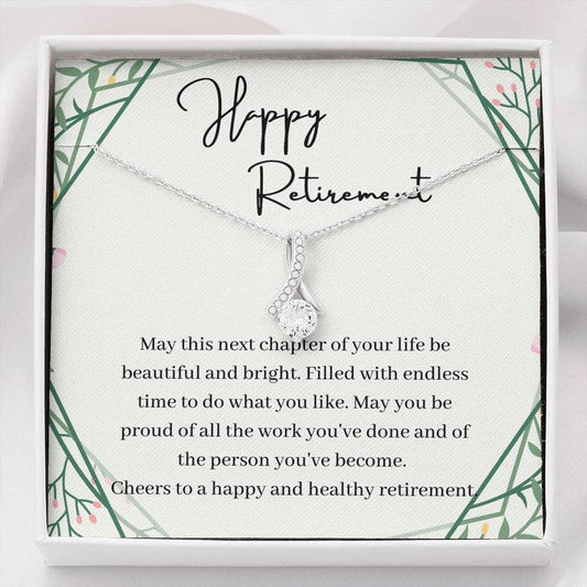 Retirement Alluring Beauty Necklace, Retirement Necklace For Colleagues, Leave Job, Jewelry From Coworker, Retirement Party, Best Retirement Gift Idea