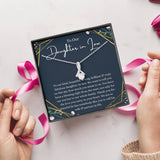 To Our Daughter-In-Law Necklace Gift On Wedding Day, Future Daughter In Law Wedding Gift, Bride Gift From Mother & Father In Law, Alluring Beauty Necklace