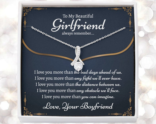 My Beautiful Girlfriend Necklace, First Birthday Gift For Girlfriend, Best Gift For Girlfriend on her Birthday, Surprise Gift For Girlfriend, Alluring Beauty Necklace