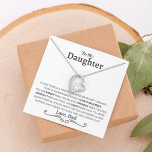 Daughter Necklace - Braver, Stronger, Smarter and Loved more than you know - Gold Forever Love Necklace