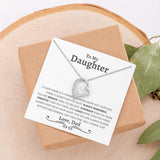 Daughter Necklace - Braver, Stronger, Smarter and Loved more than you know - Gold Forever Love Necklace