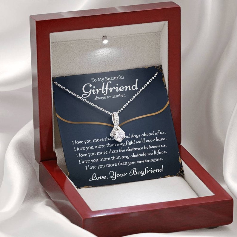 My Beautiful Girlfriend Necklace, First Birthday Gift For Girlfriend, Best Gift For Girlfriend on her Birthday, Surprise Gift For Girlfriend, Alluring Beauty Necklace