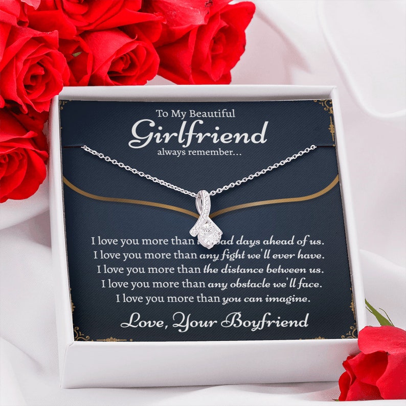 My Beautiful Girlfriend Necklace, First Birthday Gift For Girlfriend, Best Gift For Girlfriend on her Birthday, Surprise Gift For Girlfriend, Alluring Beauty Necklace