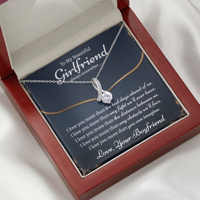 My Beautiful Girlfriend Necklace, First Birthday Gift For Girlfriend, Best Gift For Girlfriend on her Birthday, Surprise Gift For Girlfriend, Alluring Beauty Necklace